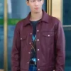 Wi Ha Joon K TV Series Bad And Crazy Maroon Leather Jacket