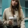 Wild Cards S02 Vanessa Morgan Beige Cropped Jacket