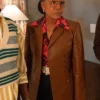 Will Trent S03 Amanda Brown Leather Blazer