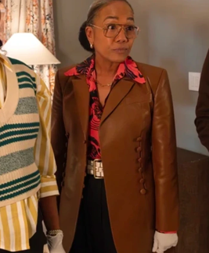Will Trent S03 Amanda Brown Leather Blazer