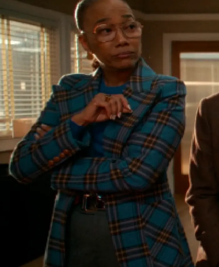 Will Trent S03 Sonja Sohn Blue Plaid Blazer