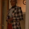 Will Trent S03 Sonja Sohn White And Black Plaid Blazer