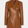 Will Trent S04 Amanda Wagner Brown Leather Blazer