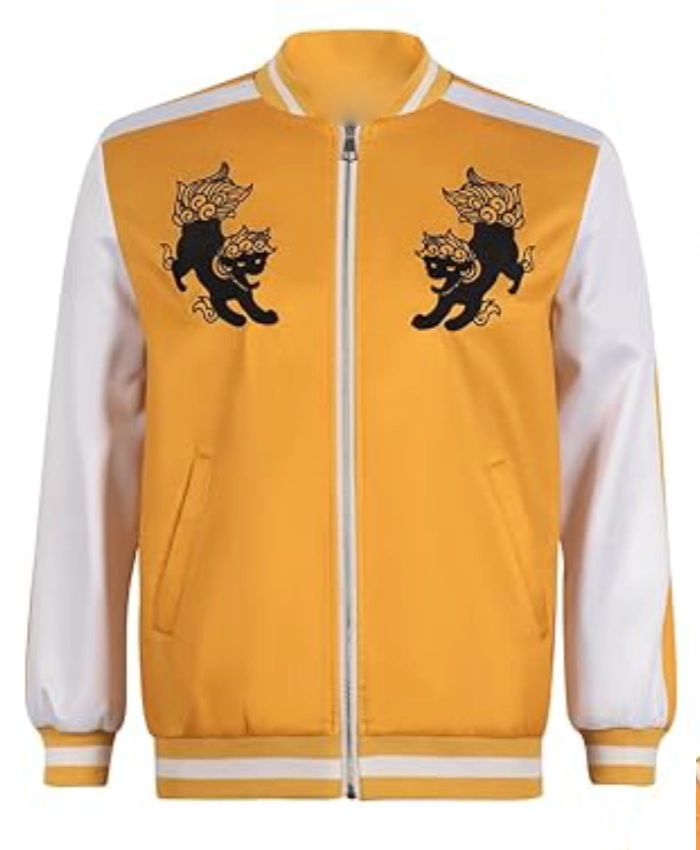 Wind Breaker Animated Series Shishitoren Bomber Orange And White Cosplay Costume Jacket
