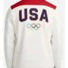 Winter Olympics Team USA 2026 White Track Jacket