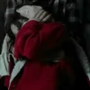 Wolf Man Matilda Firth Red Shearling Jacket Back