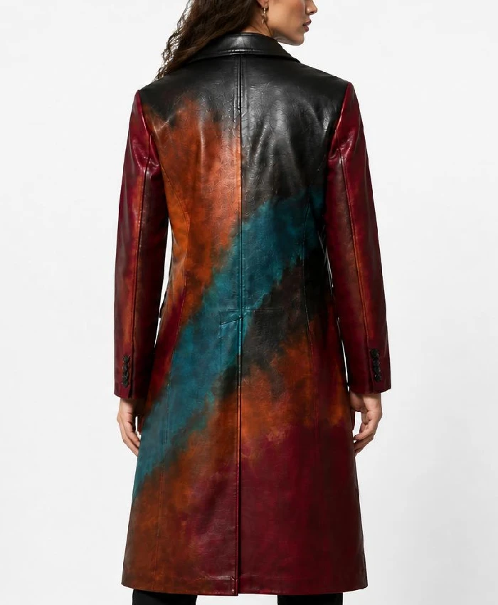 Women American Idol S24 Alicia Keys Leather Coat