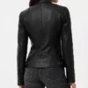 Women Black Lambskin Leather Biker Style Jacket
