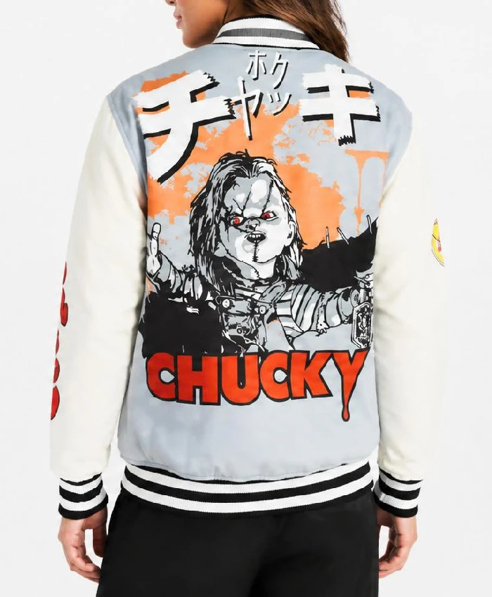Women Chucky Good Guys Wanna Play Grey Jacket