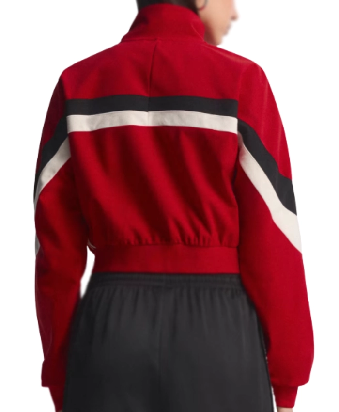 Womens Blocking Cropped Track Jacket - Image 2