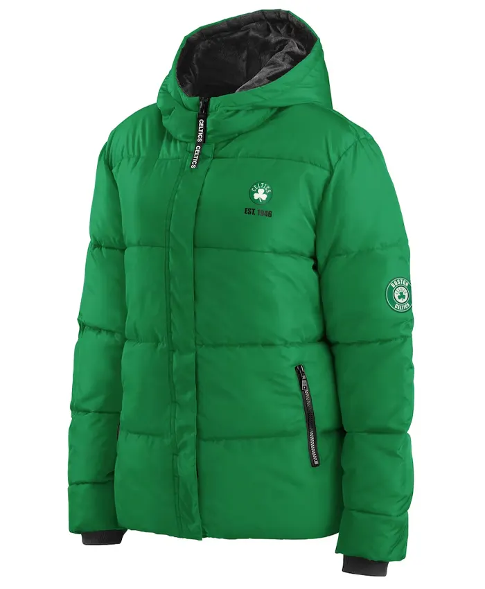 Womens Boston Celtics Winter Puffer Jacket
