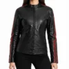 Womens Burning Bridges Drake Leather Jacket