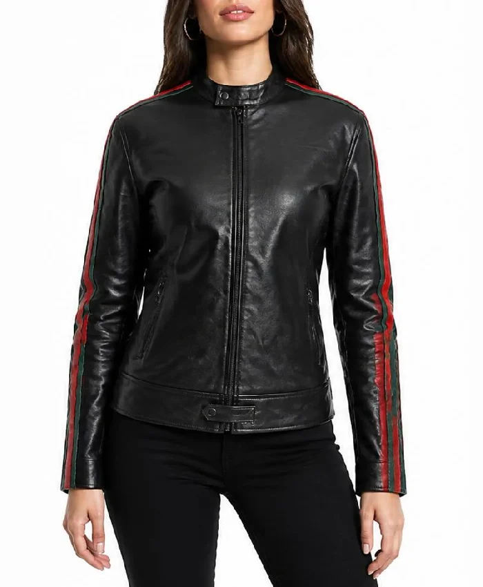 Womens Burning Bridges Drake Leather Jacket