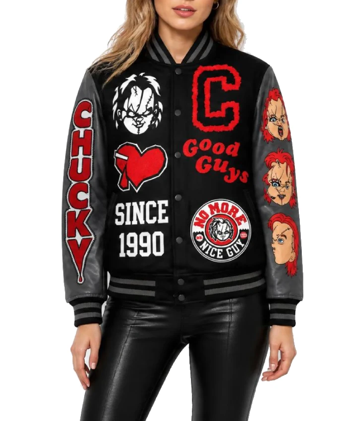 Womens Chucky Since 1990 Good Guys Black Jacket