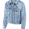Womens Erin Andrews New York Liberty Blue Full Snap Denim Jacket