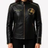 Womens FIFA World Cup 2026 Black Leather Jacket