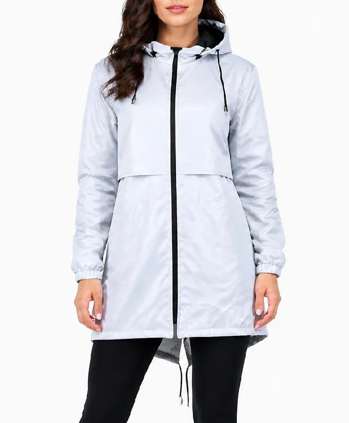 Womens Feel The Beat Sofia Carson Silver Coat