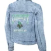 Womens NY Liberty Erin Andrews Blue Denim Jacket