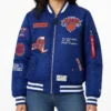 Womens New York Knicks Alpha Industries MA-1 Bomber JacketaxNew York Knicks Alpha Industries MA-1 Bomber Jacket
