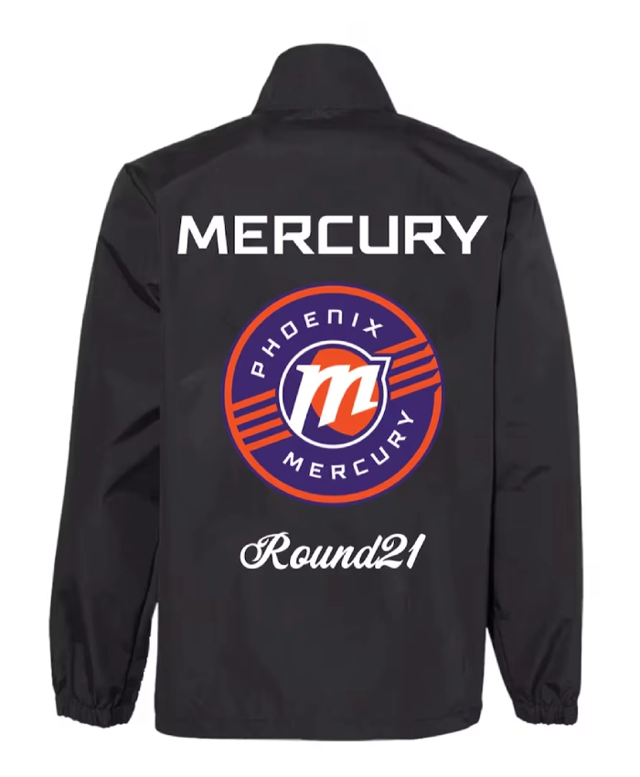 Womens Phoenix Mercury Round21 Black Coaches Jacket