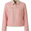Womens Rodeo Chaparral Pink Leather Jacket