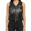 Womens Supreme x Vanson Spider Web Leather Black Vest