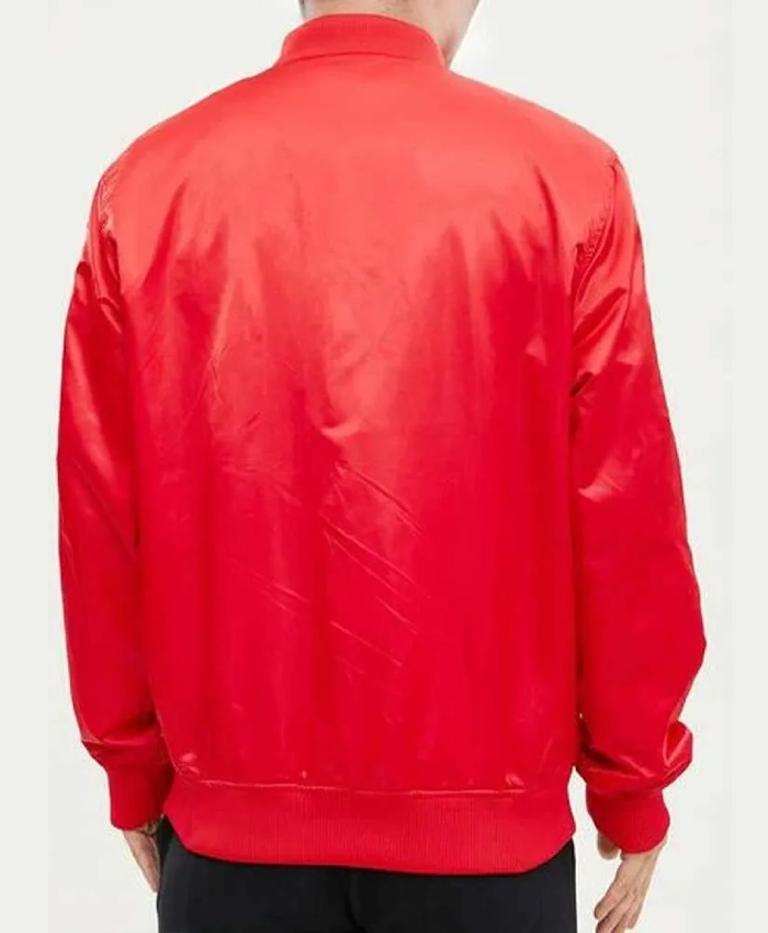 Wordmark Los Angeles Angels Full Snap Satin Red Jacket
