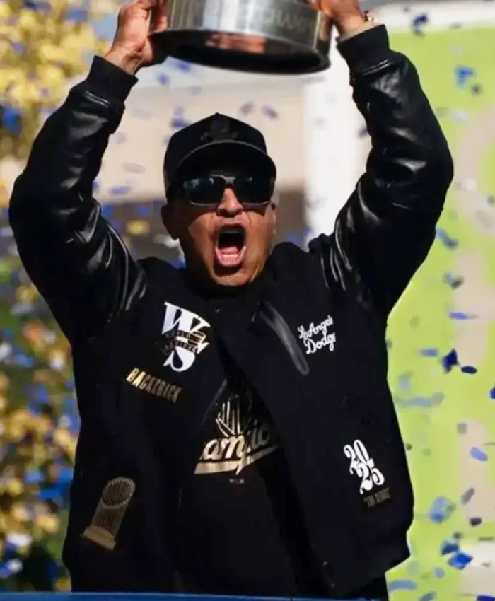 World Series Championship Dodgers Parade 2025 Dave Roberts Black Jacket