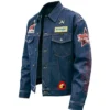 Wrangler X AVIREX AOP Patch Blue Denim Jacket For Unisex
