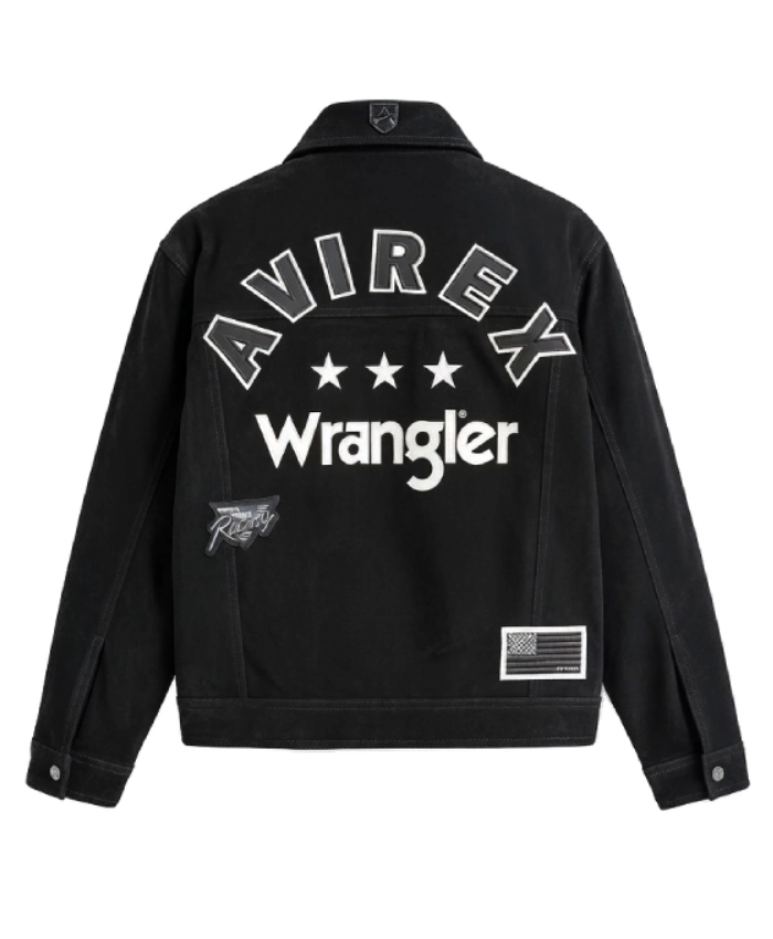 Wrangler x AVIREX Suede Trucker Jacket - Image 3