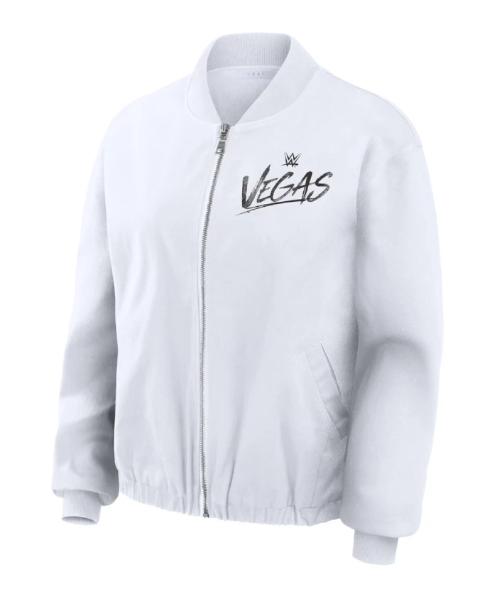 WrestleMania 42 Vegas White Bomber Jacket