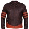 X Men Origins Wolverine Brown Leather Jacket