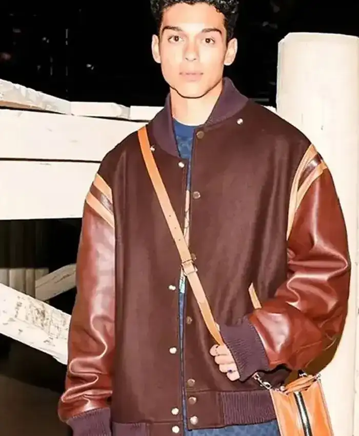 XO Kitty Q Brown Varsity Jacket