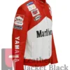 Yamaha Marlboro Leather Red And White Jacket