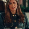 Yasmine Zweegers Made In Chelsea S30 Black Studded Crop Leather Jacket