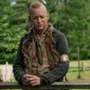 Young Ian Outlander Season 7 John Bell Grey Fur Long Wool Coat