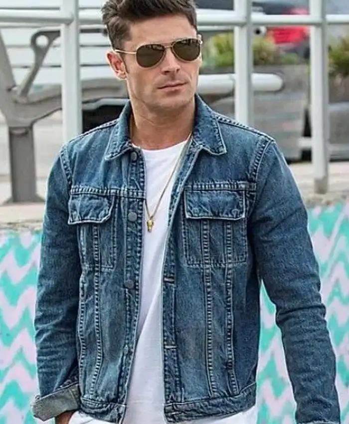 Zac Efron Blue Denim Trucker Jacket