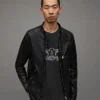 Zayn Malik AllSaints Harwood Leather Biker Jacket For Sale