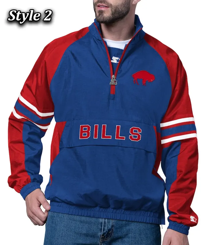 Buffalo Bills Prospect Royal Half Zip Pullover Jacket