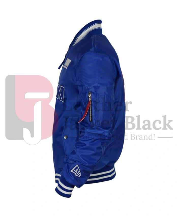 Buy New York Giants Bomber MA 1 Royal Bomber Jacket