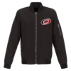 Carolina Hurricanes Black Bomber Jacket
