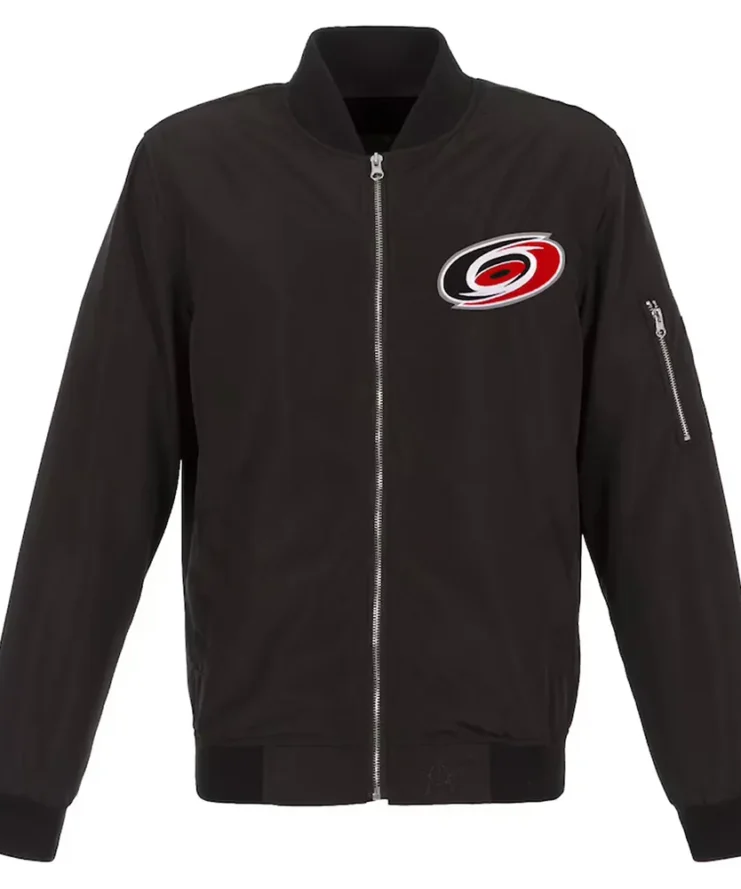 Carolina Hurricanes Black Bomber Jacket