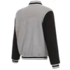 Dallas Mavericks Gray And Black Varsity Wool Jacket
