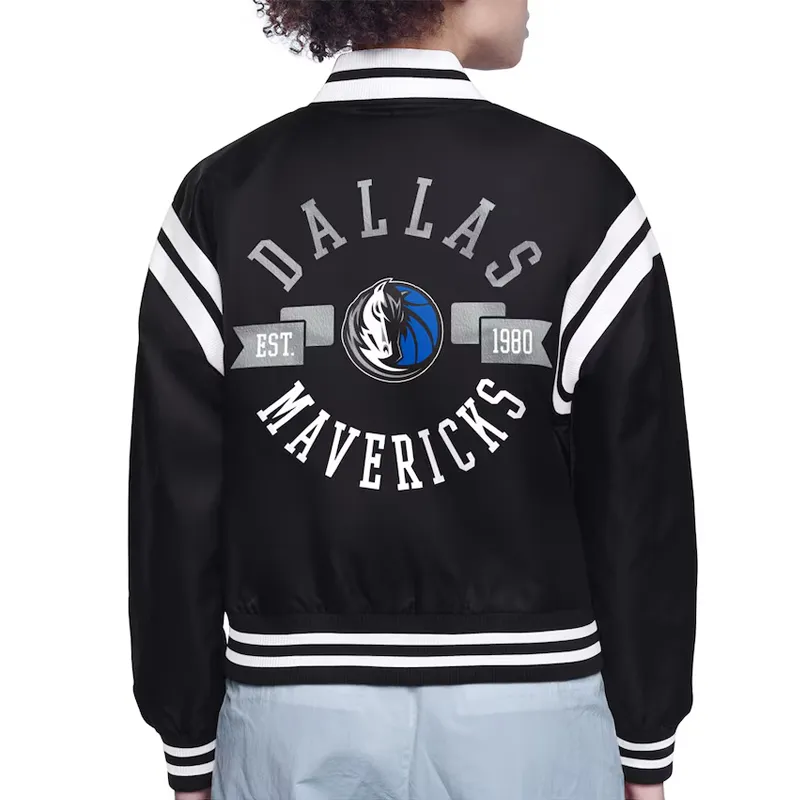Dallas Mavericks Printed Logo Varsity Jacket