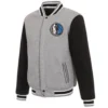 Dallas Mavericks Varsity Gray And Black Jacket