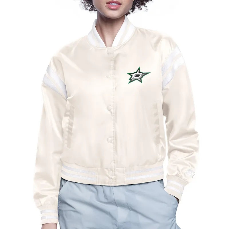 Dallas Stars Round Team Logo White Jacket