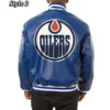 Edmonton Oilers Varsity Royal Blue Jacket 1