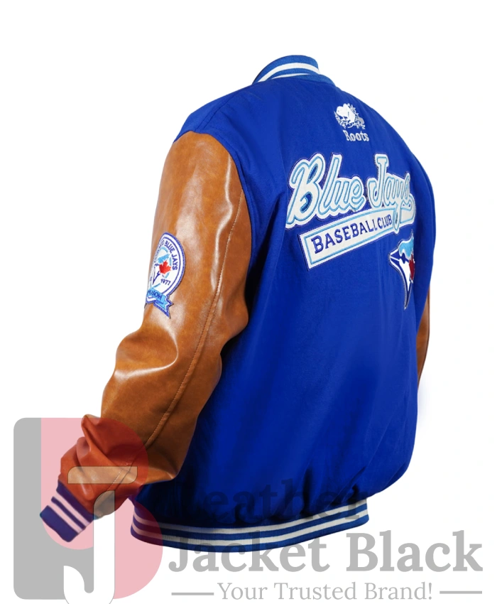 Get Toronto Blue Jays Blue And Brown Letterman Varsity Jacket For Men And Women