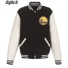 Golden State Warriors Domestic Varsity Black And White Jacket