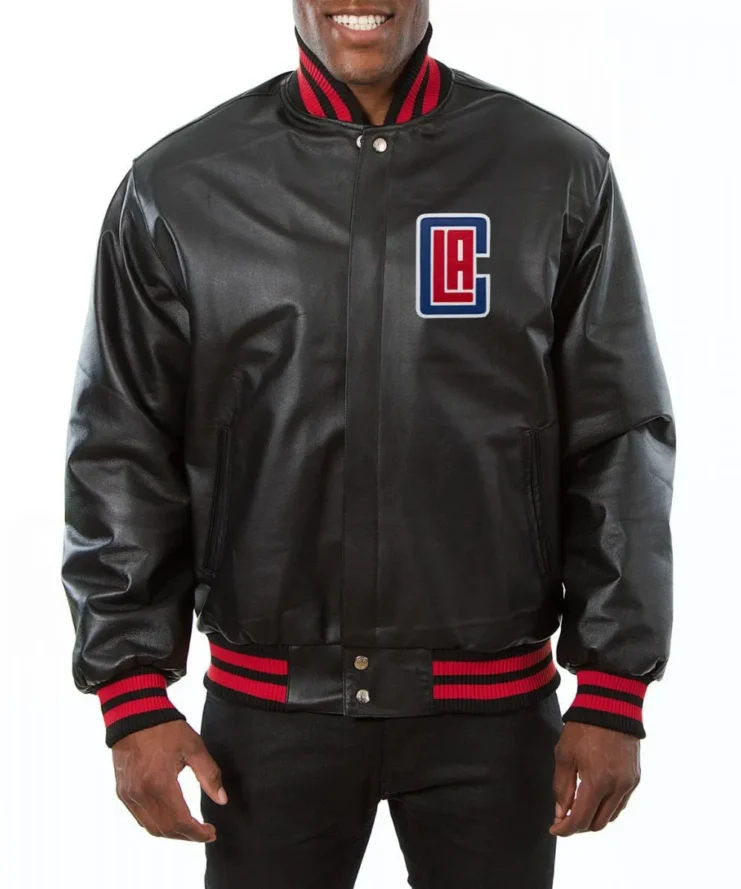 Los Angeles Clippers Leather Jacket Scaled 1